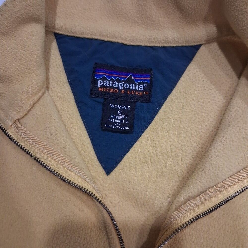 Patagonia Womens Yellow 1/4 Zip Fleece - Picture 5 of 9